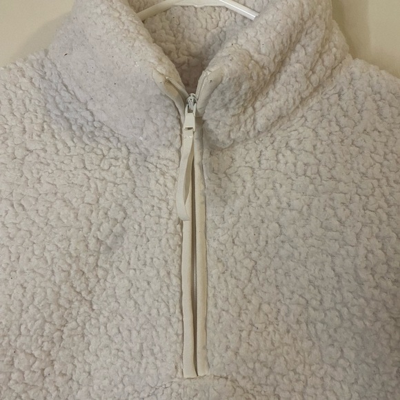 Workshop  women’s Cozy Winter Sherpa Teddy sweater - White size medium - Picture 3 of 9